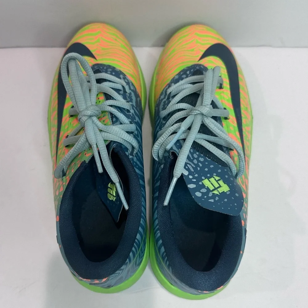 Nike KD 6 Kids' Neon Green and Blue Athletic Shoes